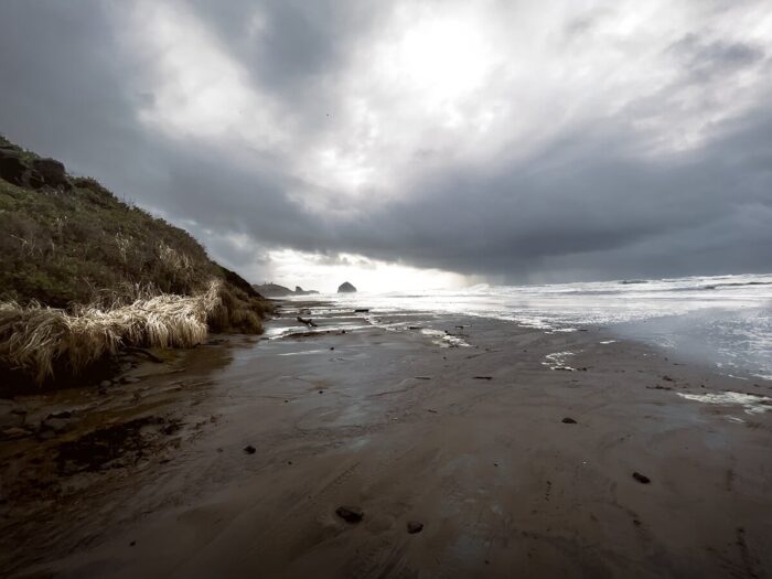 Storm approaching the Oregon Coast near Pacific City – dramatic seascape print by Fred Gerendasy Photography capturing light and shadow