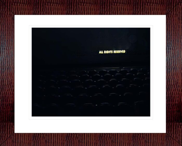 Framed photograph of a vintage cinema interior after the film ends – Fred Gerendasy Photography