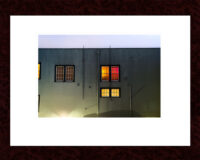 Framed Windows In Deep Colors fine art print by Fred Gerendasy Photography – nighttime architecture and color in gallery-style presentation