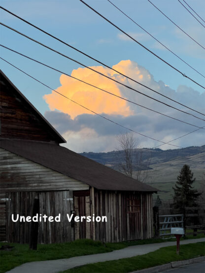 Unedited version of Radiation Levels Are Back To Normal by Fred Gerendasy Photography – original photo of expressive cloudscape near Ashland, Oregon