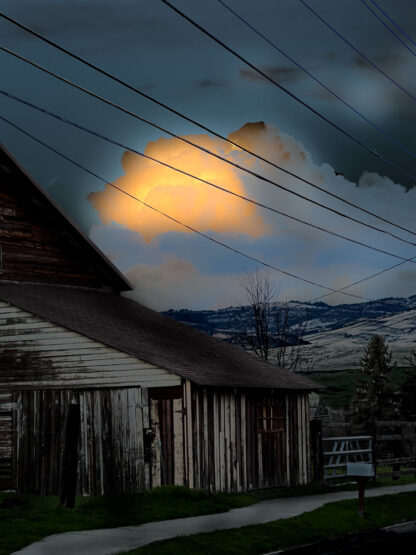 Radiation Levels Are Back To Normal archival pigment print by Fred Gerendasy Photography – dramatic cloudscape at sunset over Oregon