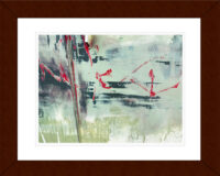 Framed Green Graffiti fine art print by Fred Gerendasy Photography – abstract wall textures displayed in archival-quality frame