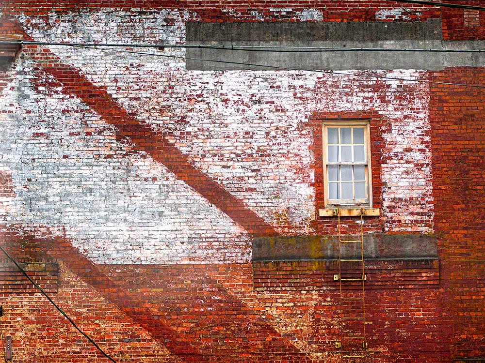 The Red and White Brick Wall - Fred Gerendasy Photography
