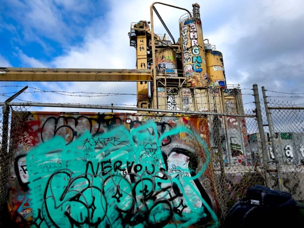 abandoned cement factory in Portland
