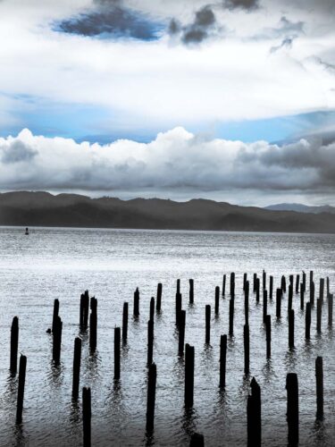 Pilings and Clouds