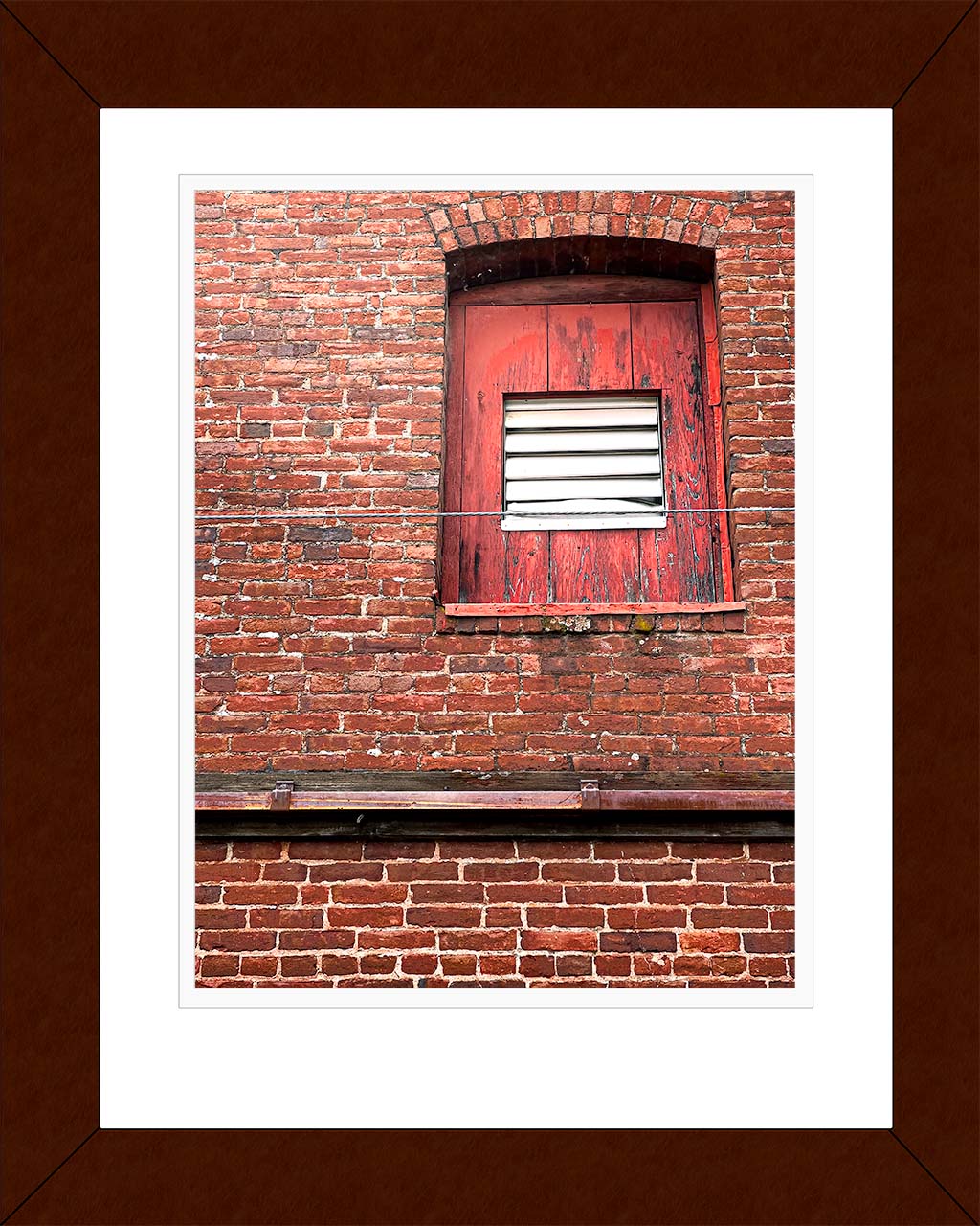 Red Brick Wall - A Wire Runs Through - Frame